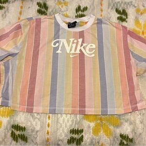 Nike Multicolor Striped Crop Top